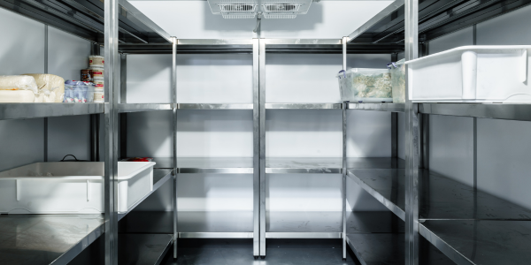 the inside of a commercial refrigerator